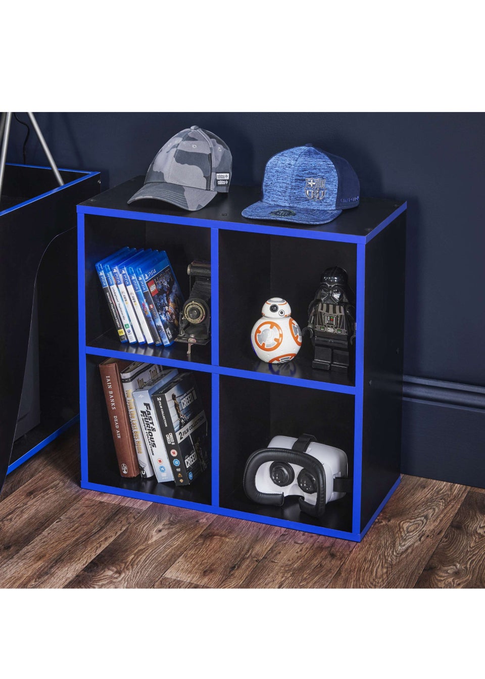 Lloyd Pascal 4 Cube Storage Unit in Black and Blue