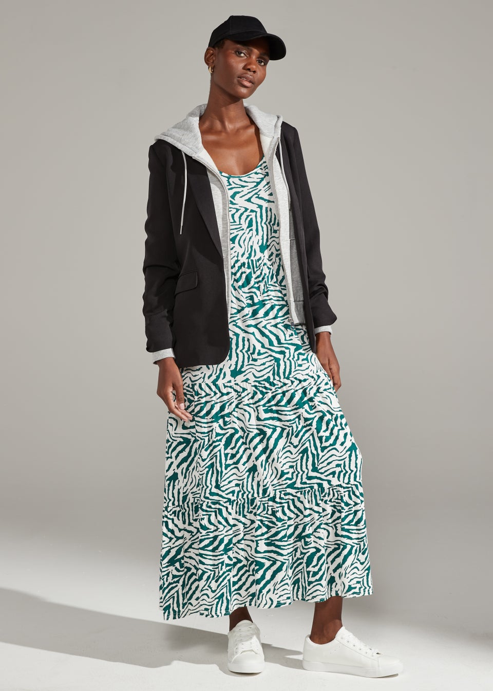Warehouse zebra online print skirt green