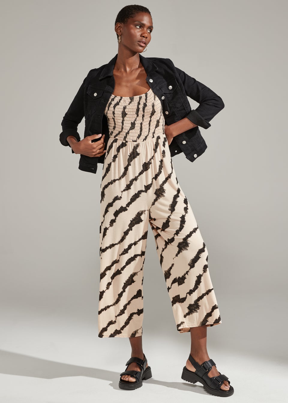 Zara animal print jumpsuit hotsell