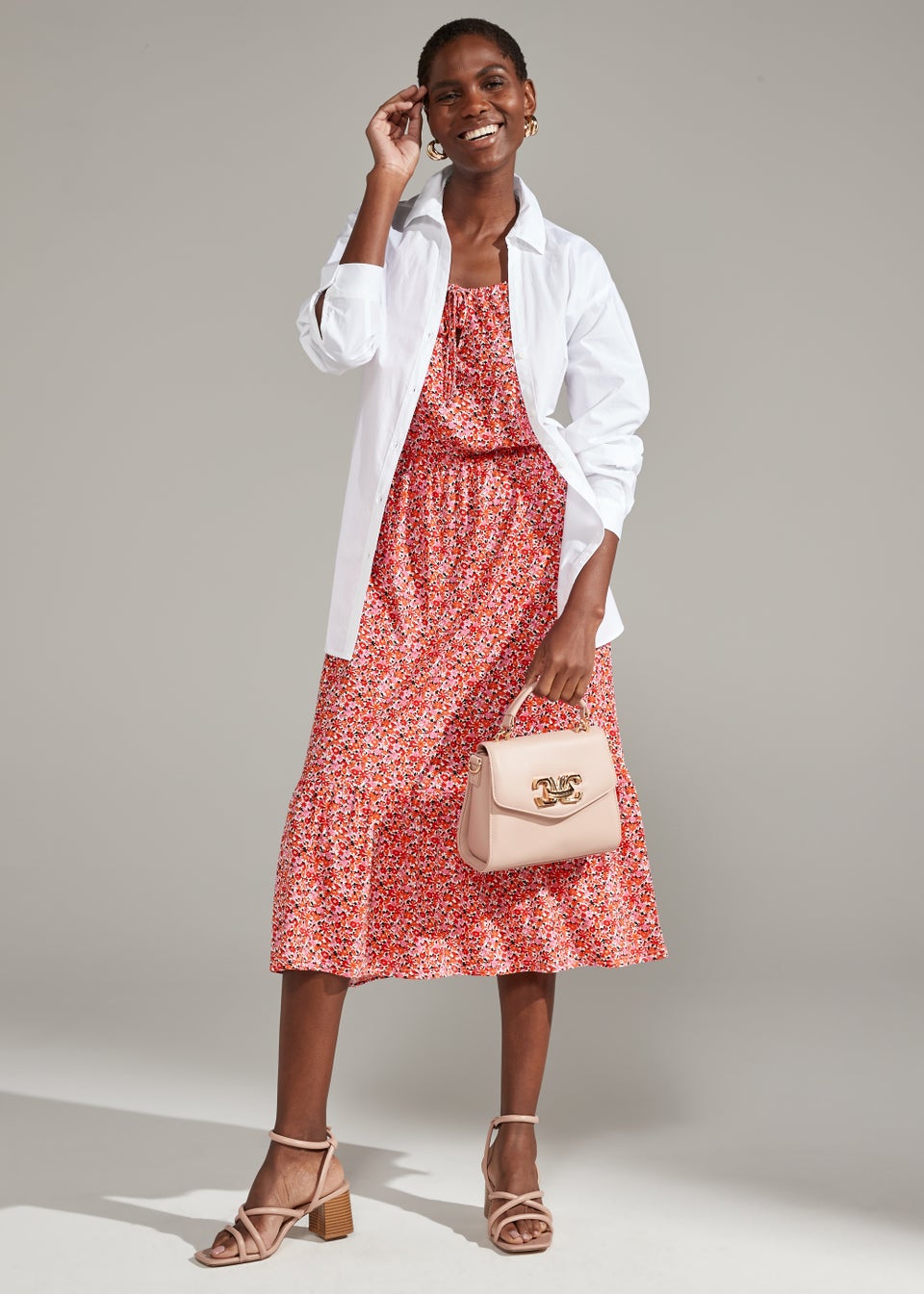 J crew red sale floral dress