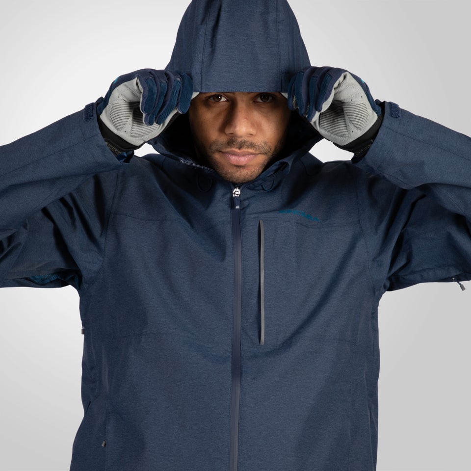 Hummvee Waterproof Hooded Jacket - Ink Blue