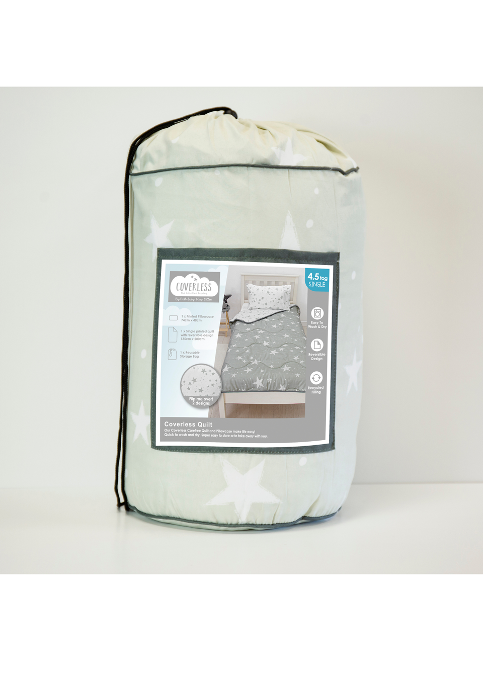 Rest Easy Sleep Better Stars Coverless Duvet Set (4.5 Tog)