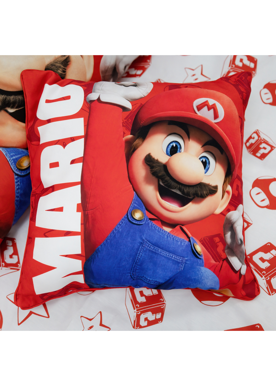 Super Mario Movie Jump Square Cushion 40cm x 40cm Matalan