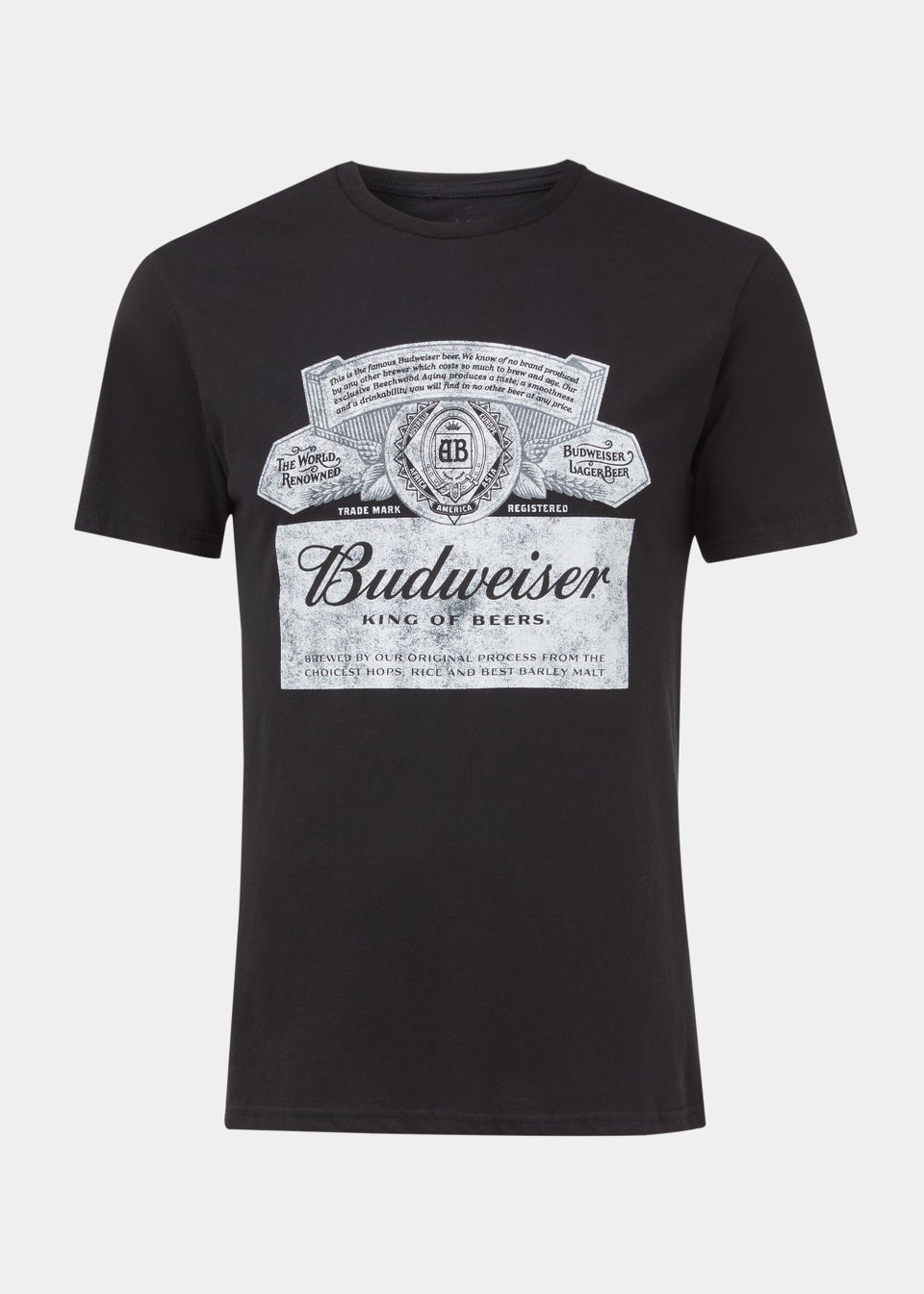 Black Budweiser Print T-Shirt