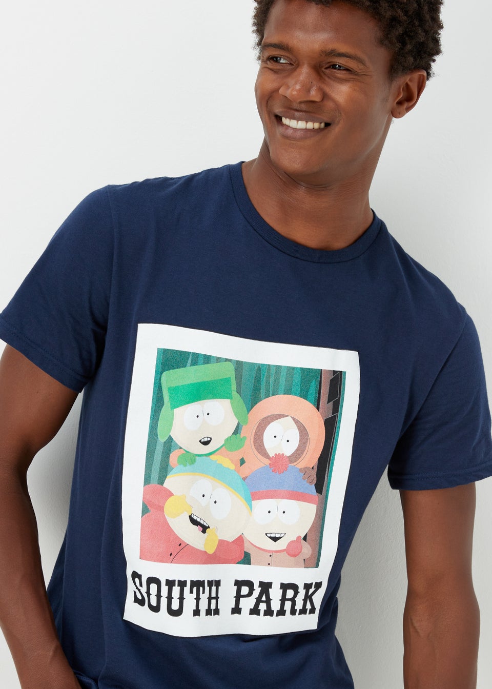 Navy South Park Print T-Shirt
