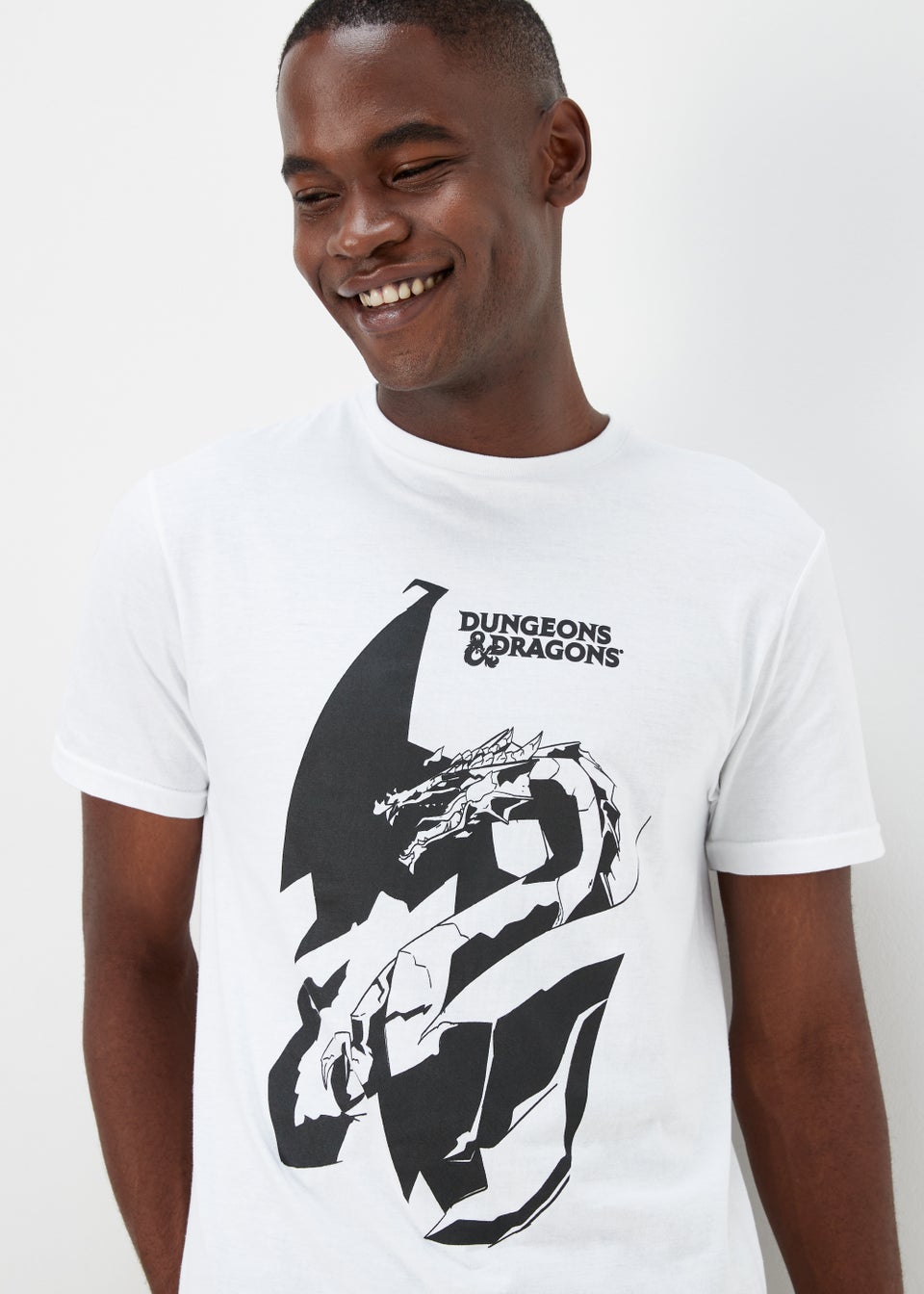 White Dungeons & Dragons Print T-Shirt
