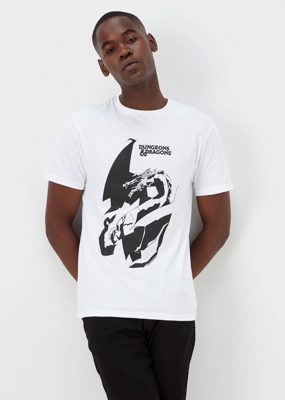 White Dungeons & Dragons Print T-Shirt
