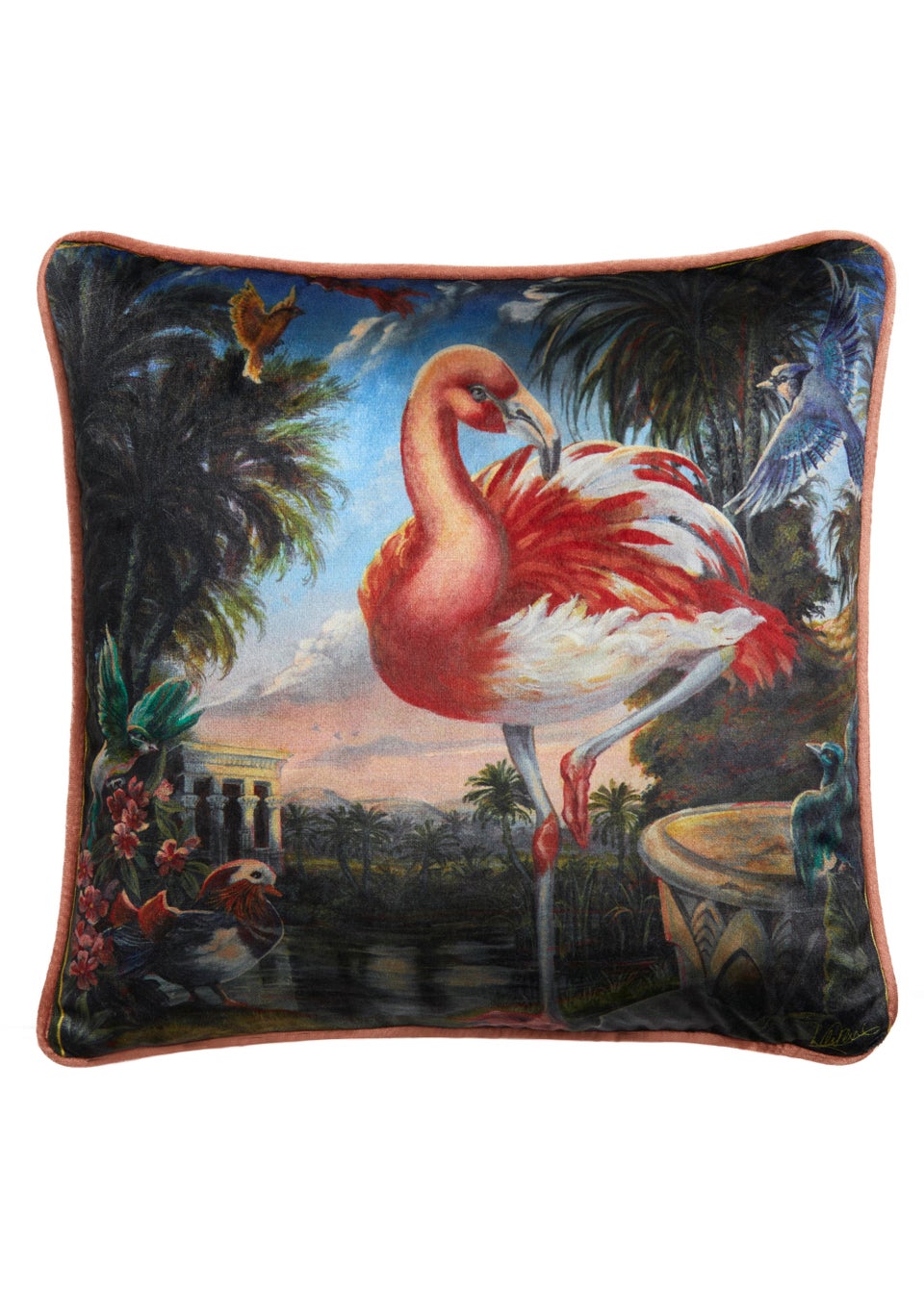 Laurence Llewelyn Bowen Flamingo Go Filled Cushion Matalan