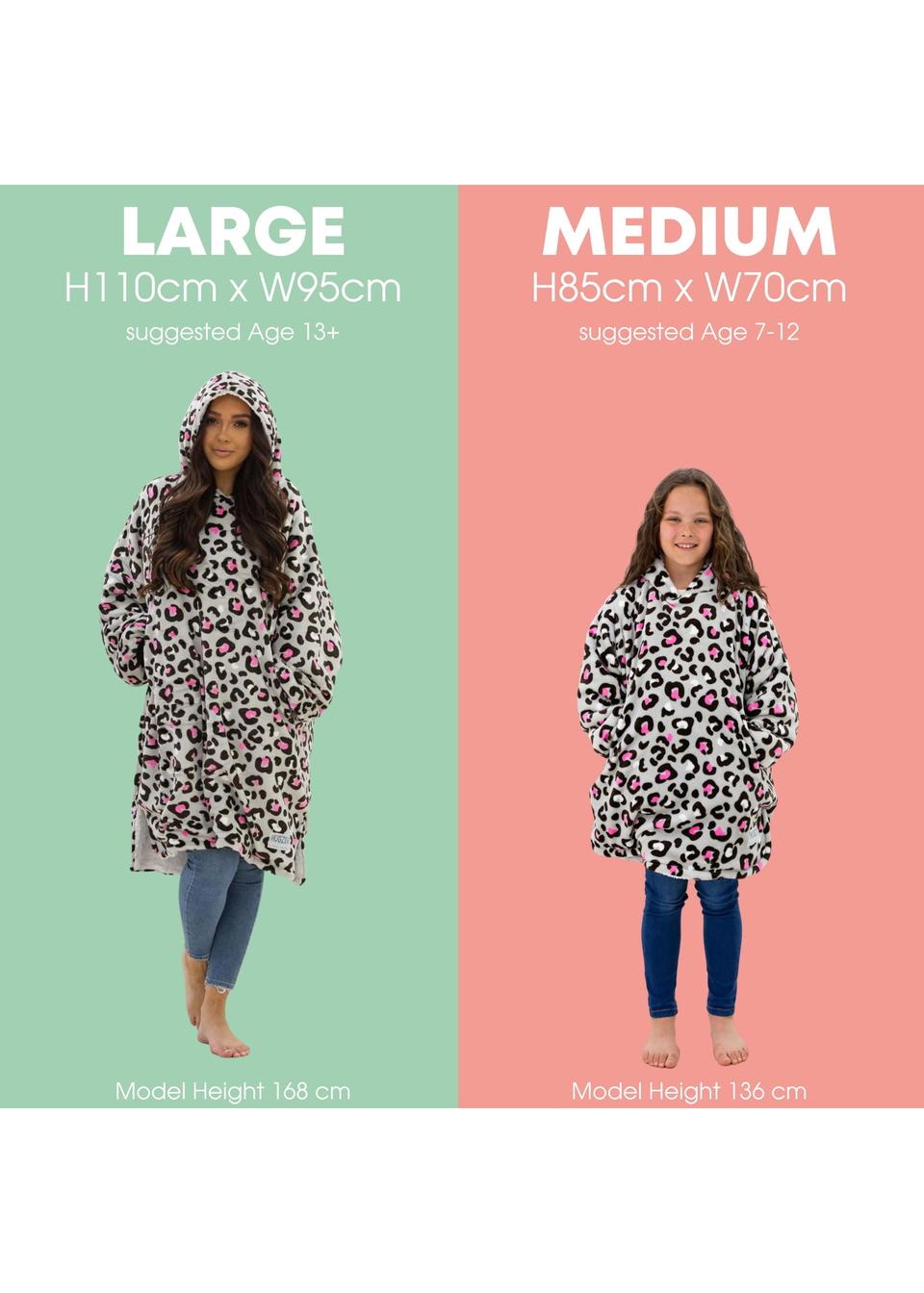 HUGZEE Neon Leopard Wearable Fleece