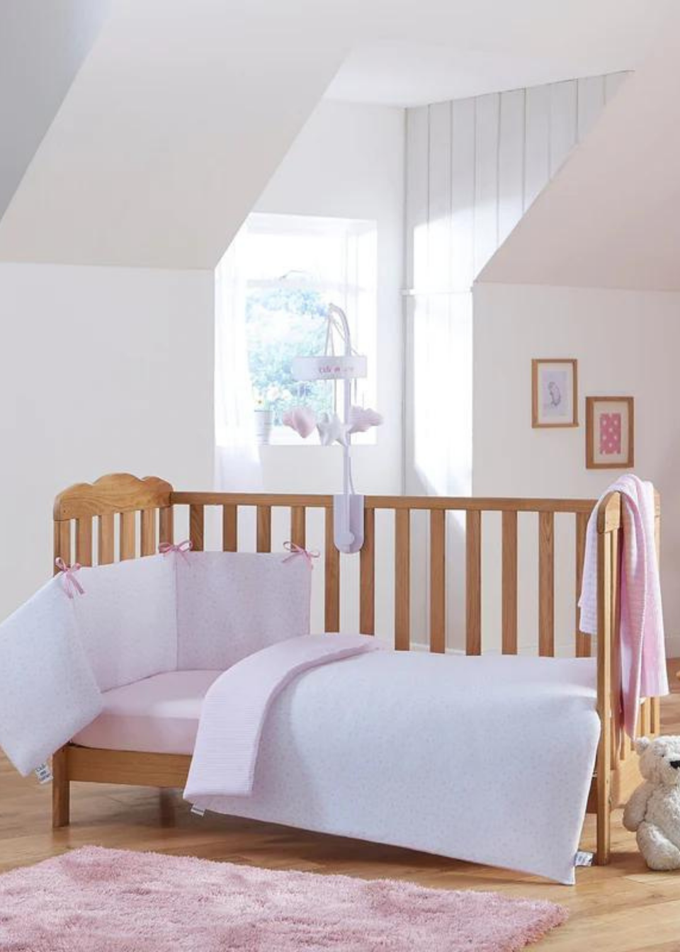 Cot bed quilt shop and bumper set