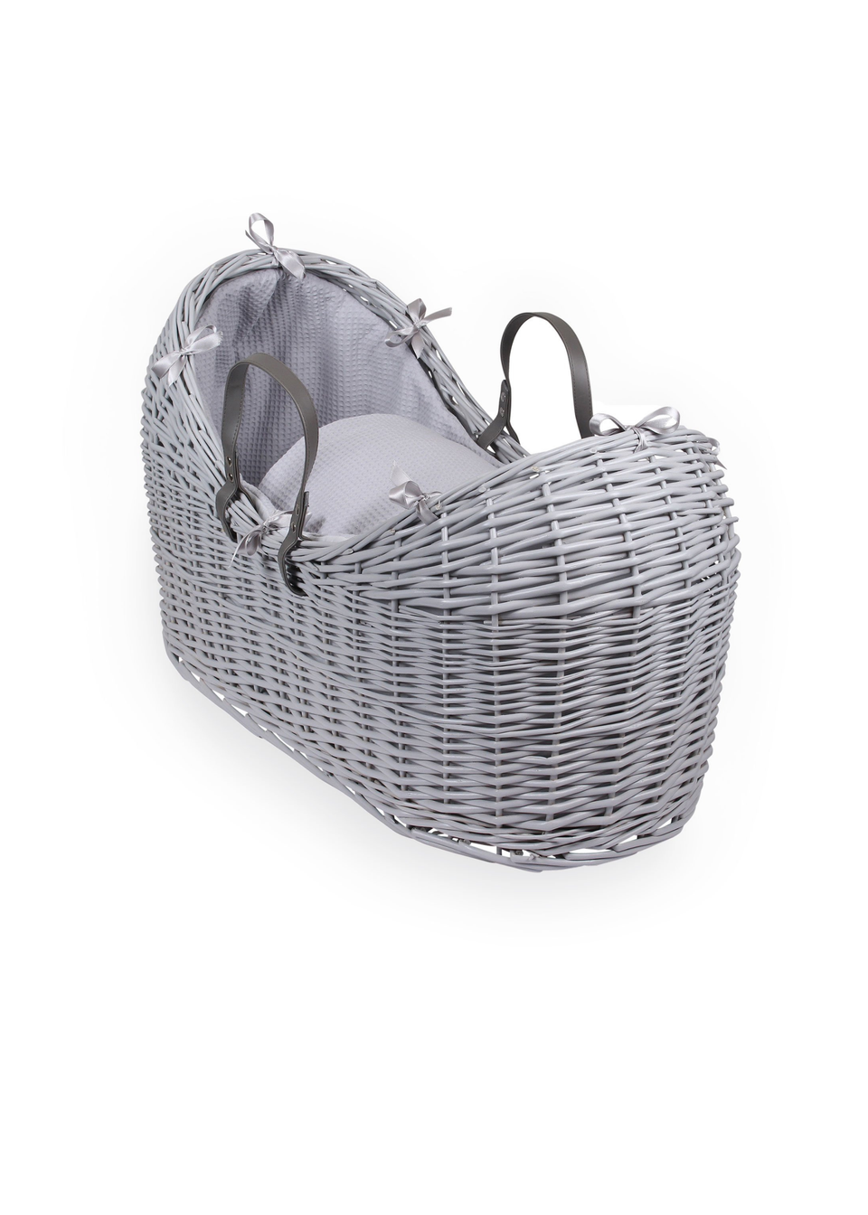 Clair de Lune Grey Waffle Grey Wicker Noah Pod ® With Deluxe Rocking Stand Grey