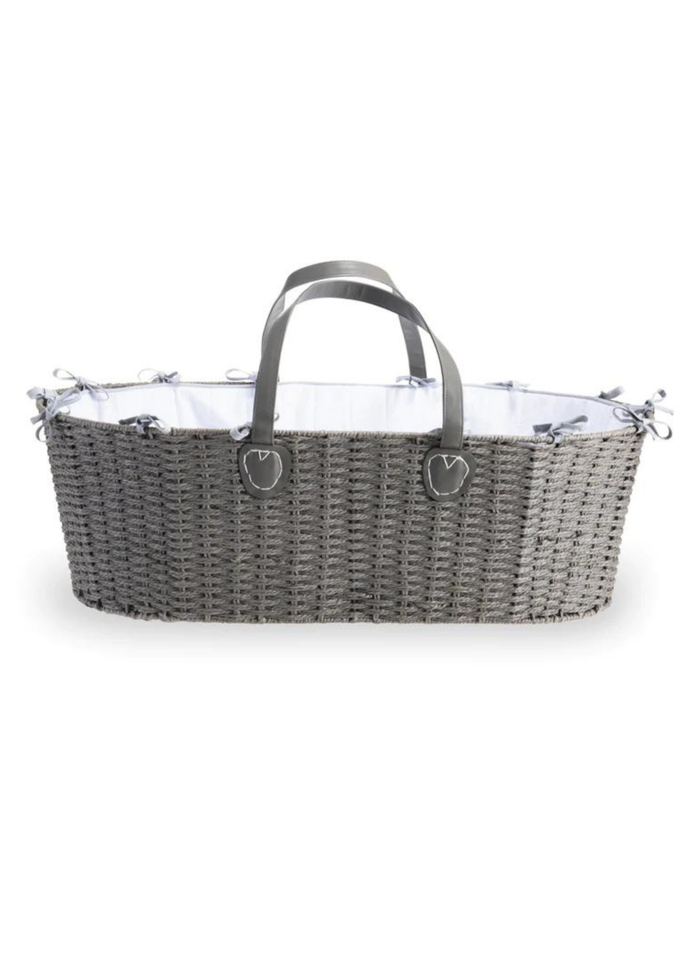 Clair de Lune Grey Moses Basket Bundle