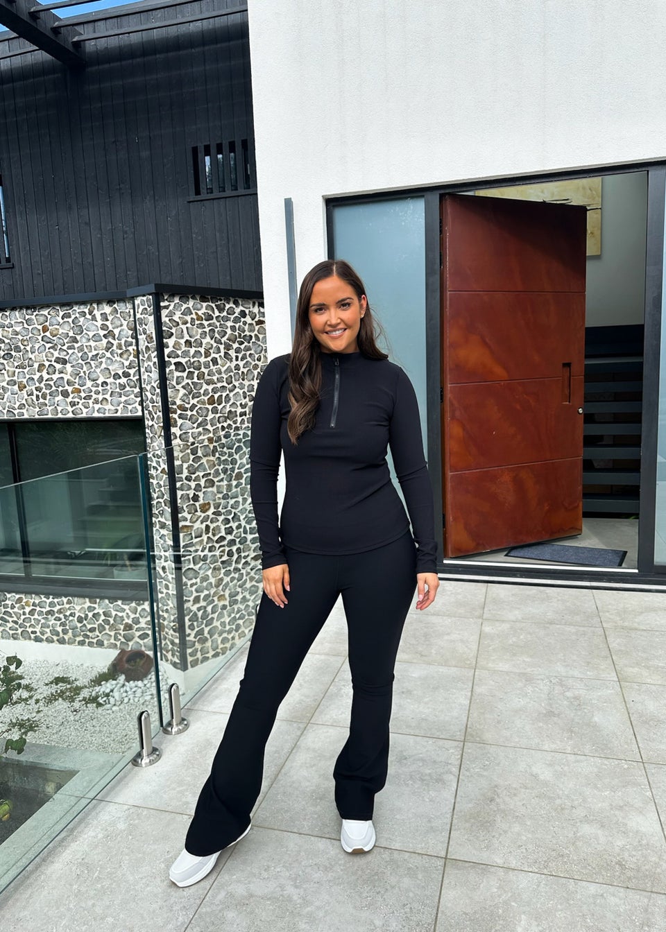 In the Style Jac Jossa Black Ribbed Trousers