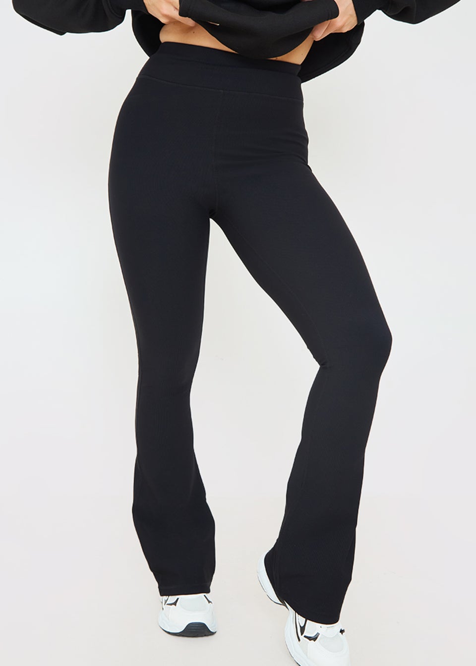 In the Style Jac Jossa Black Ribbed Trousers - Matalan