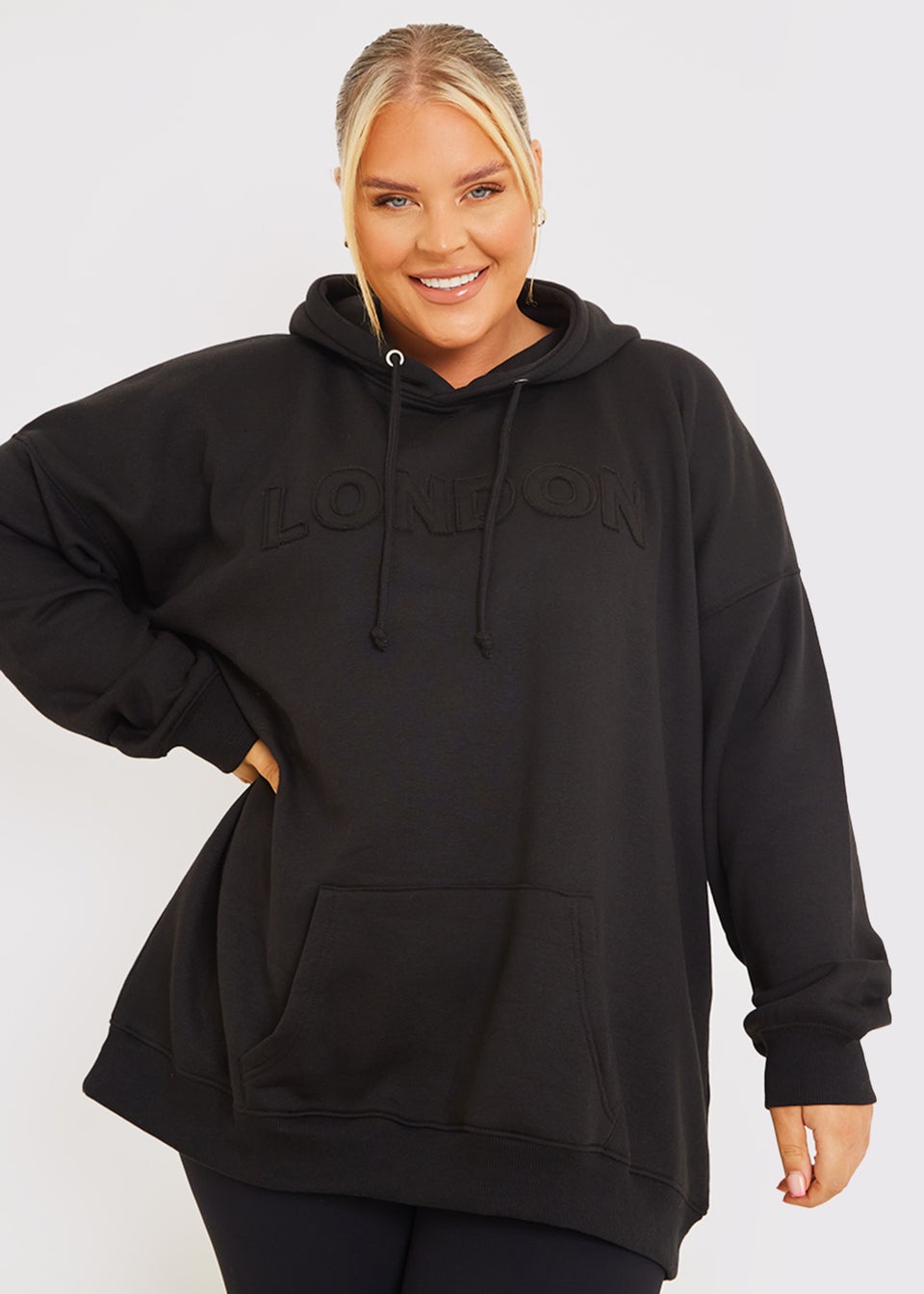 In the Style Jac Jossa Black Embroidered Hoodie