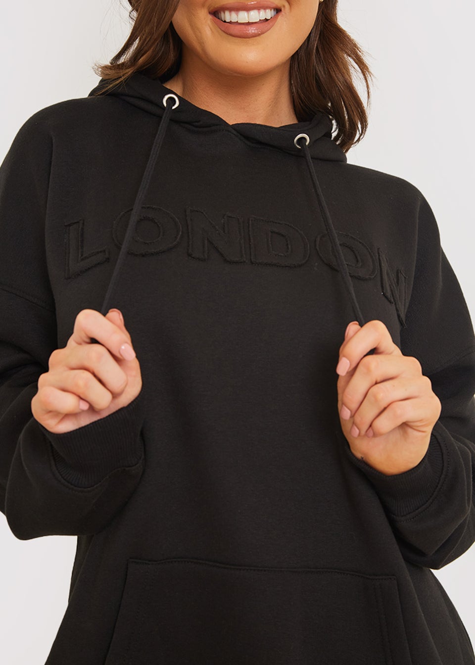 In the Style Jac Jossa Black Embroidered Hoodie