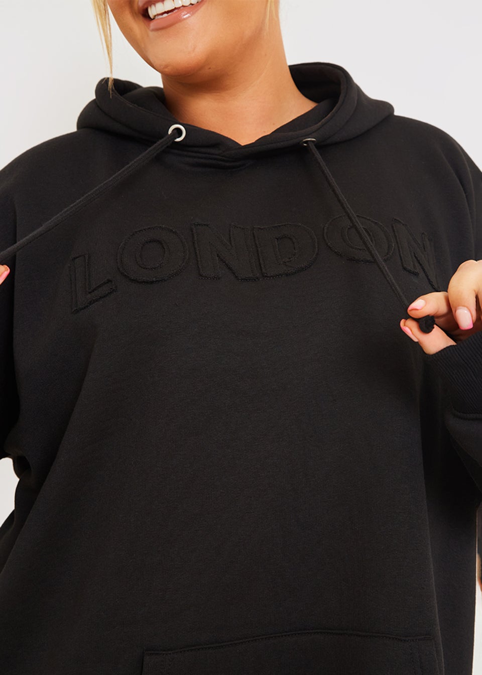 In the Style Jac Jossa Black Embroidered Hoodie