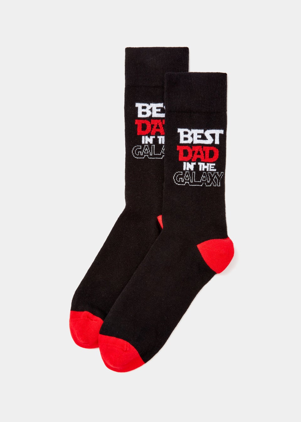 Black Best Dad Print Socks