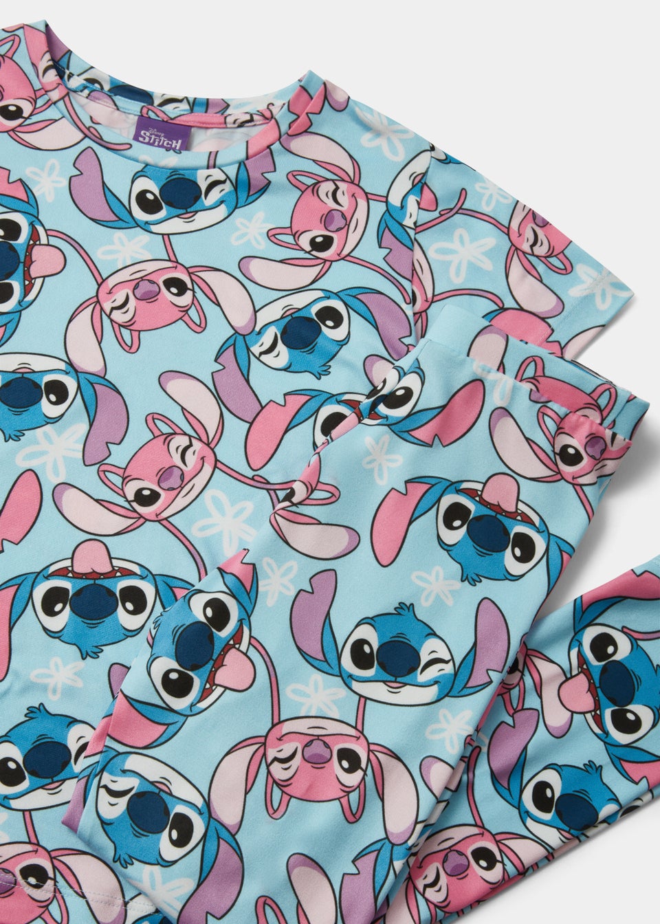 Kids Blue Disney Stitch Pyjama Set (4-13yrs)
