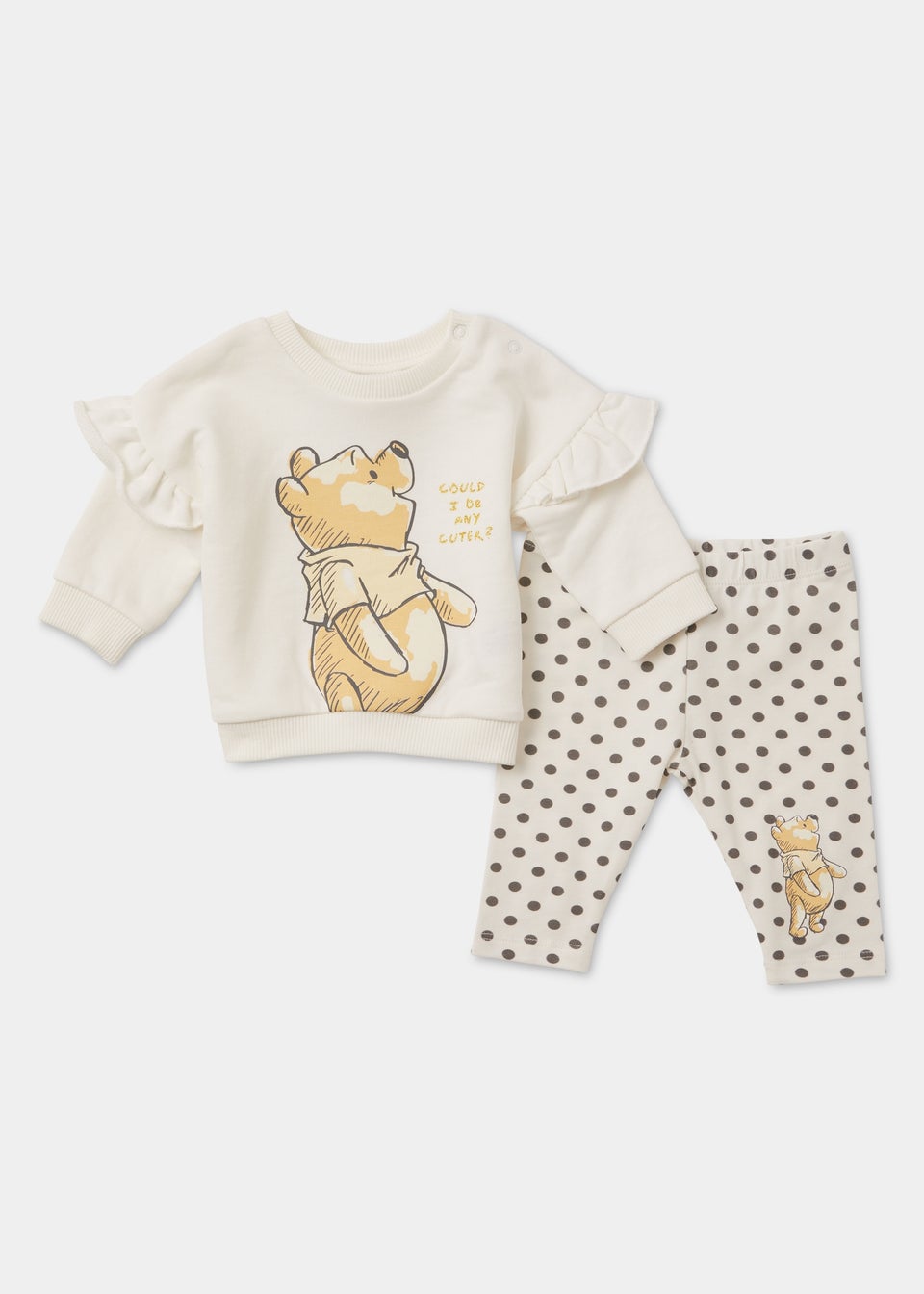 Baby White Disney Winnie the Pooh Sweatshirt & Joggers Set (Newborn-12mths)