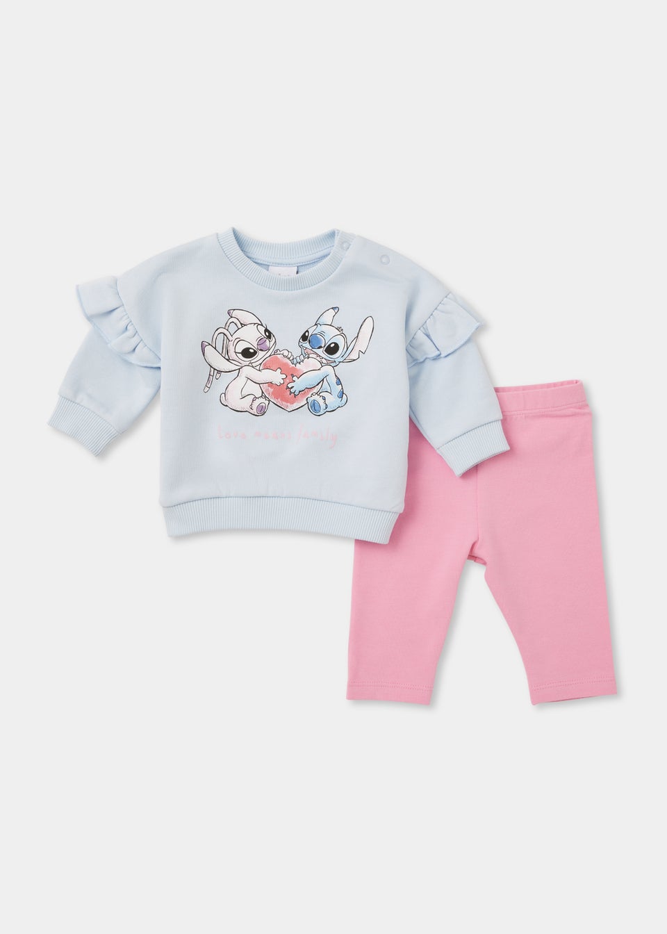Baby Blue Disney Stitch Sweatshirt & Joggers Set (Newborn-12mths)