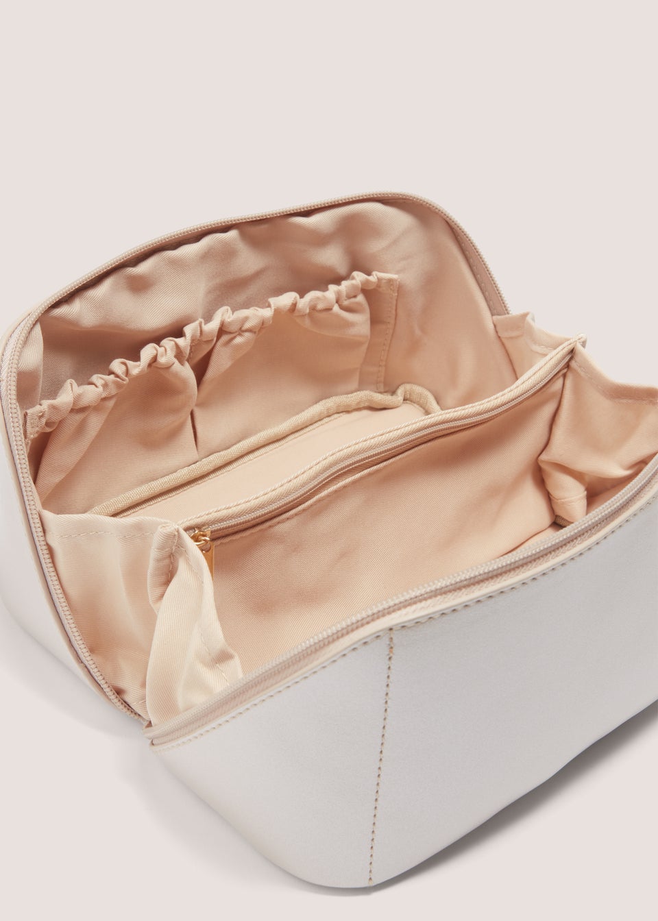 Cream Make Up Box Bag