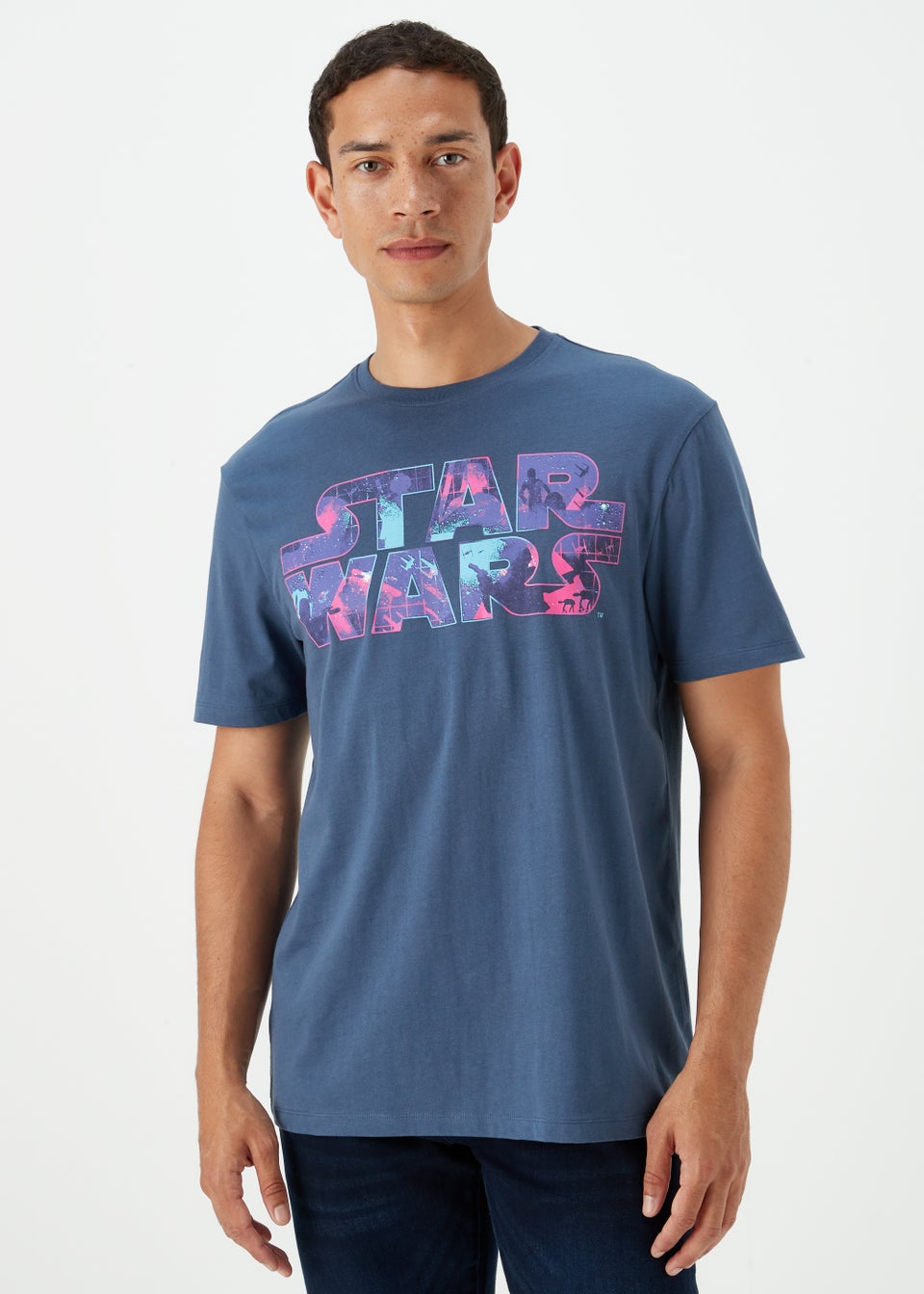 Navy Star Wars Print T-Shirt