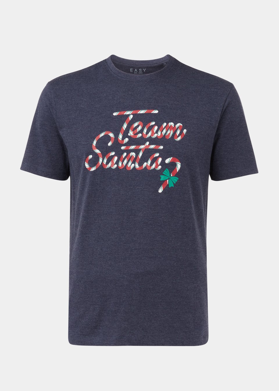 Navy Team Santa Candy Cane T-Shirt
