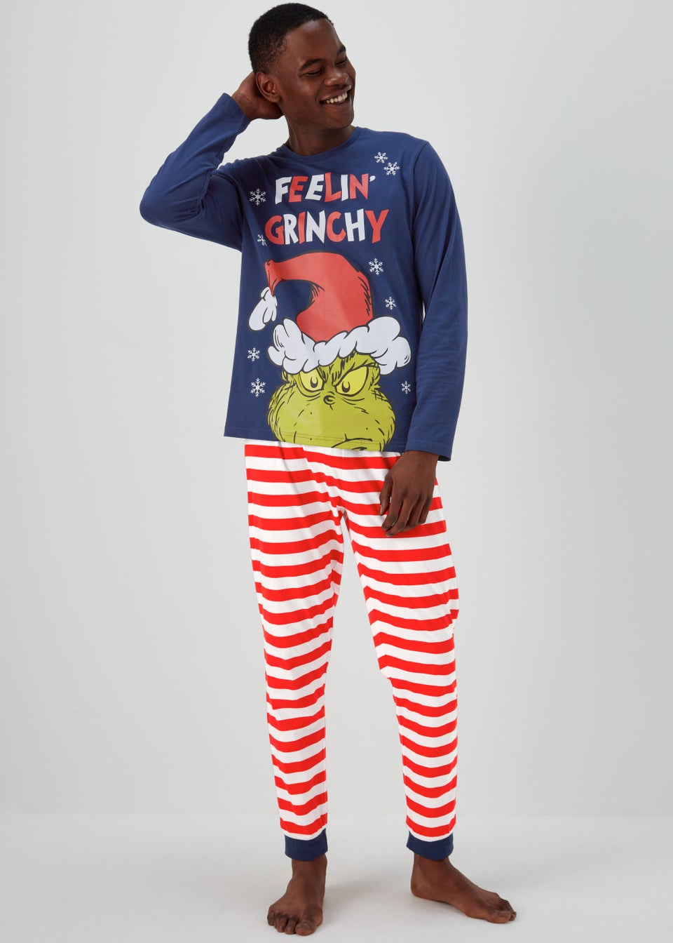 Navy The Grinch Christmas Pyjama Set