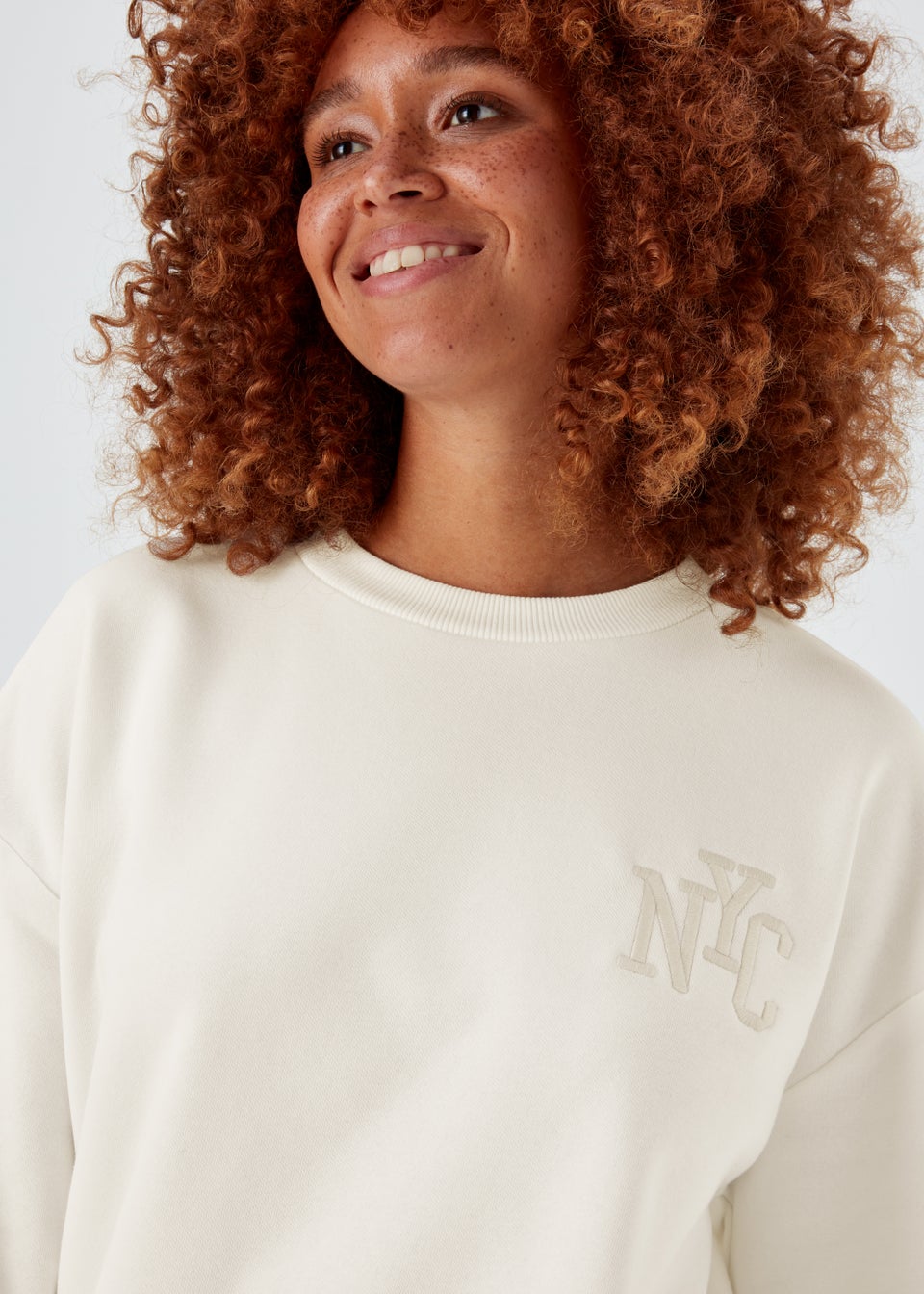 Cream NYC Co-Ord Sweatshirt
