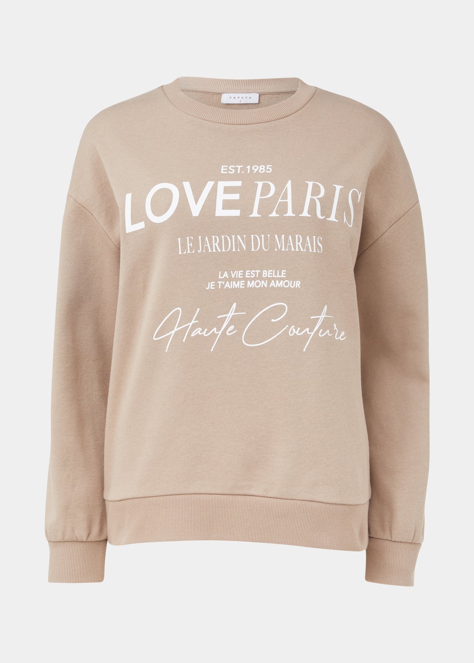 Beige Love Paris Sweatshirt