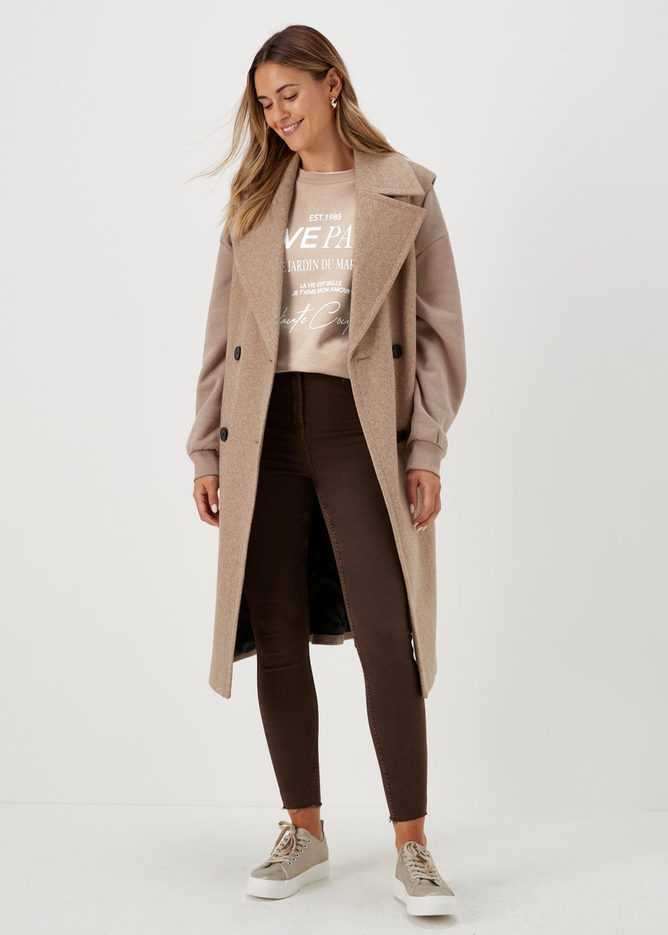 Beige Love Paris Sweatshirt
