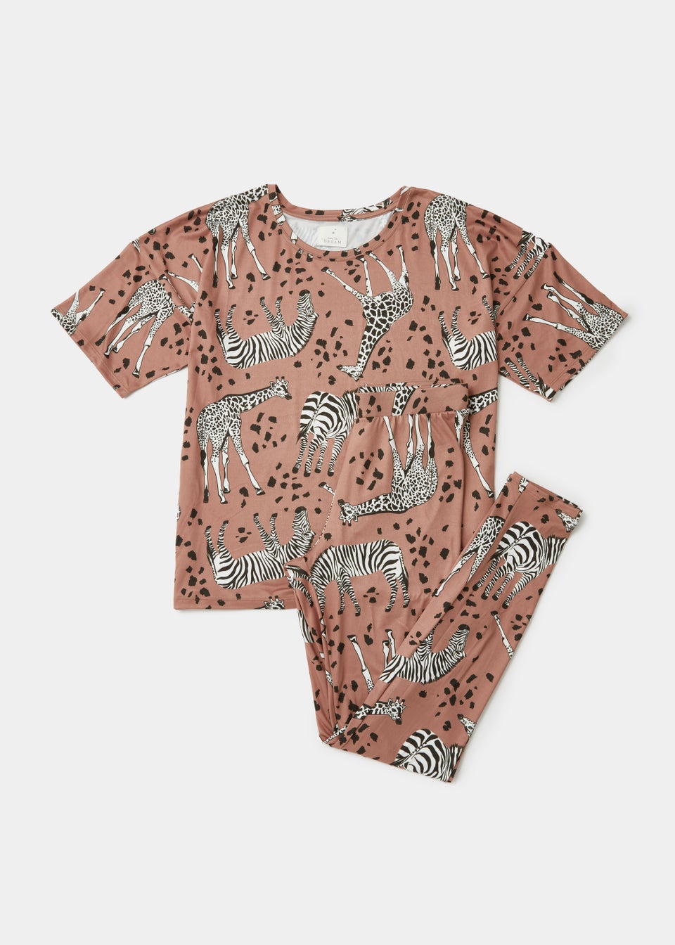 Brown Animal Print Pyjama Set