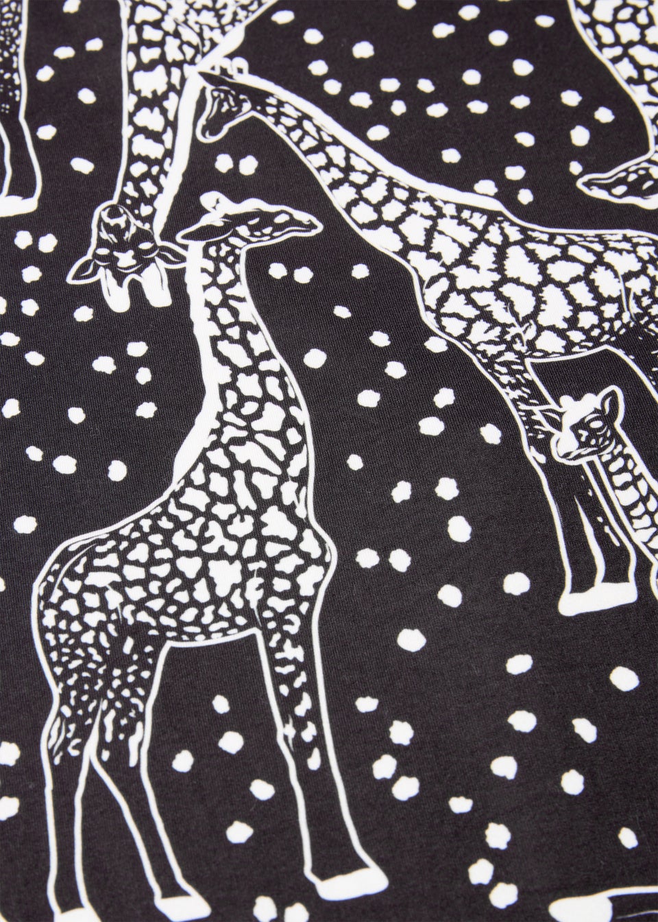 Girls Black Giraffe Pyjama Set (4-13yrs) - Matalan