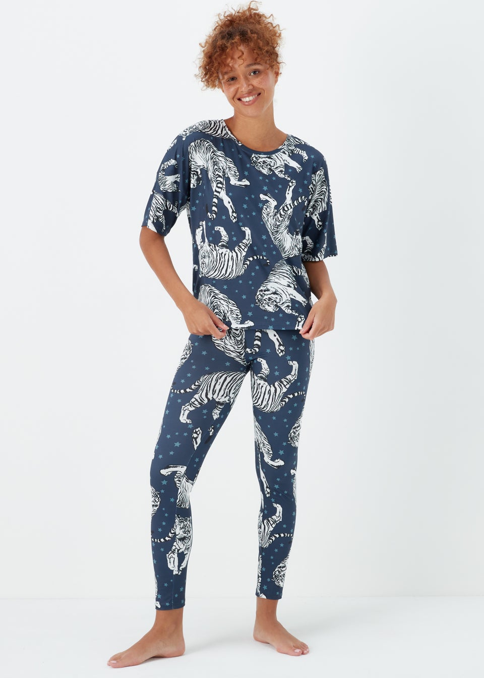 Navy Tiger Star Pyjama Set