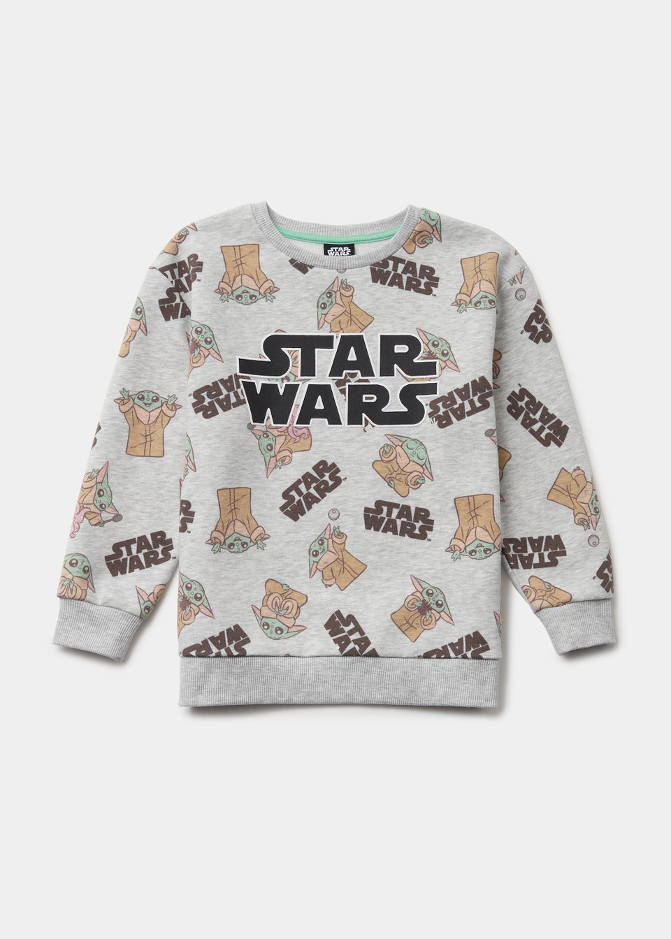 Kids Grey Star Wars Mandalorian Sweatshirt (4-13yrs)