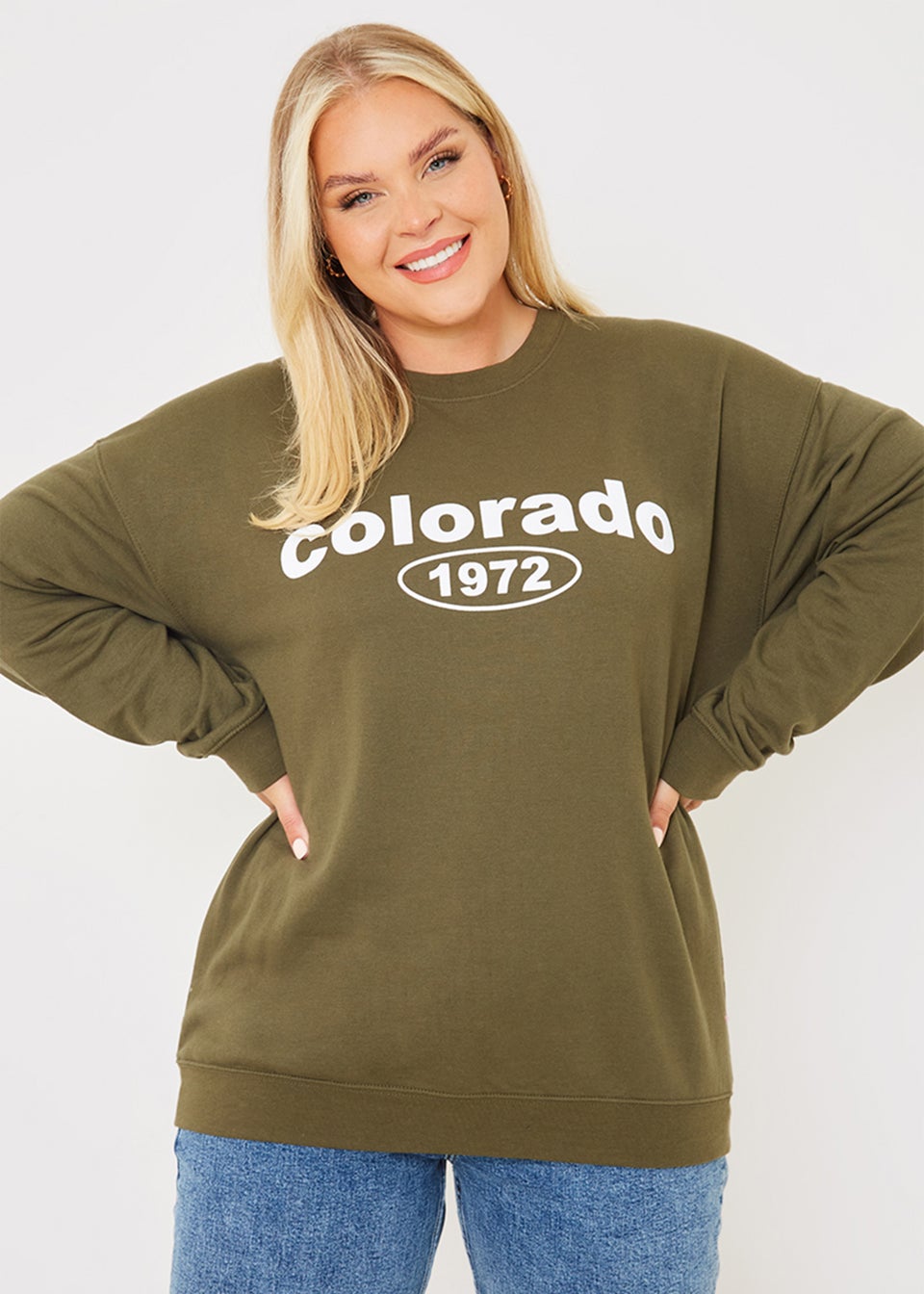 In the Style Gemma Atkinson Green Colorado Sweatshirt