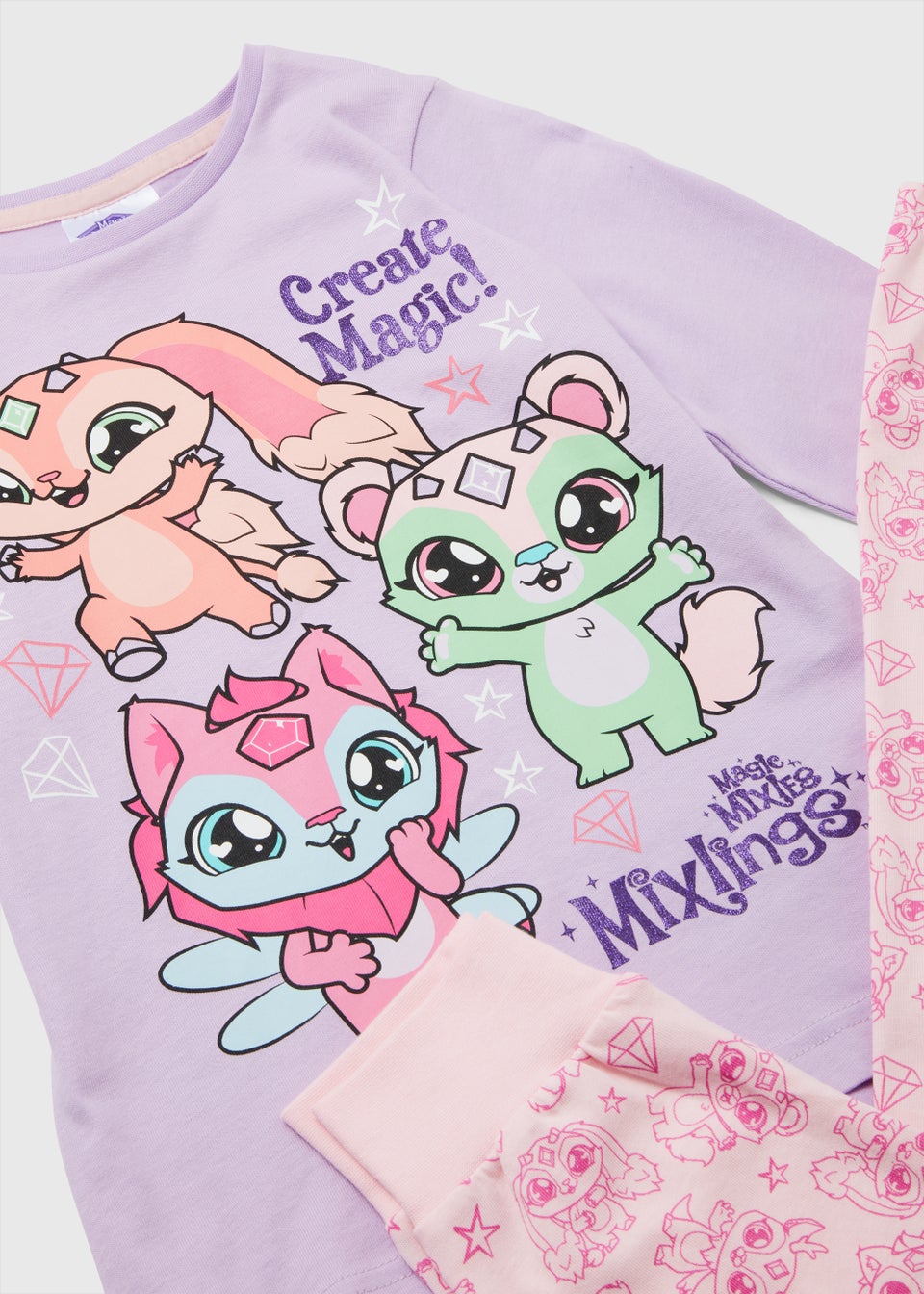 Kids Purple & Pink Magic Mixies Pyjama Set (3-8yrs)
