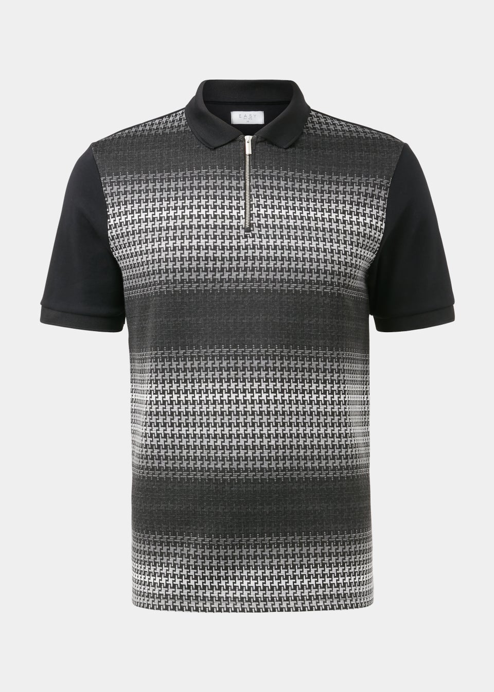 Black Check Smart Polo Shirt