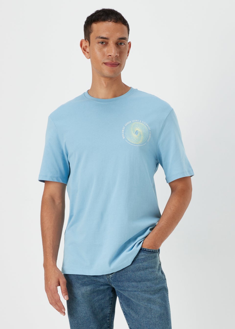US Athletic Light Blue Graphic T-Shirt