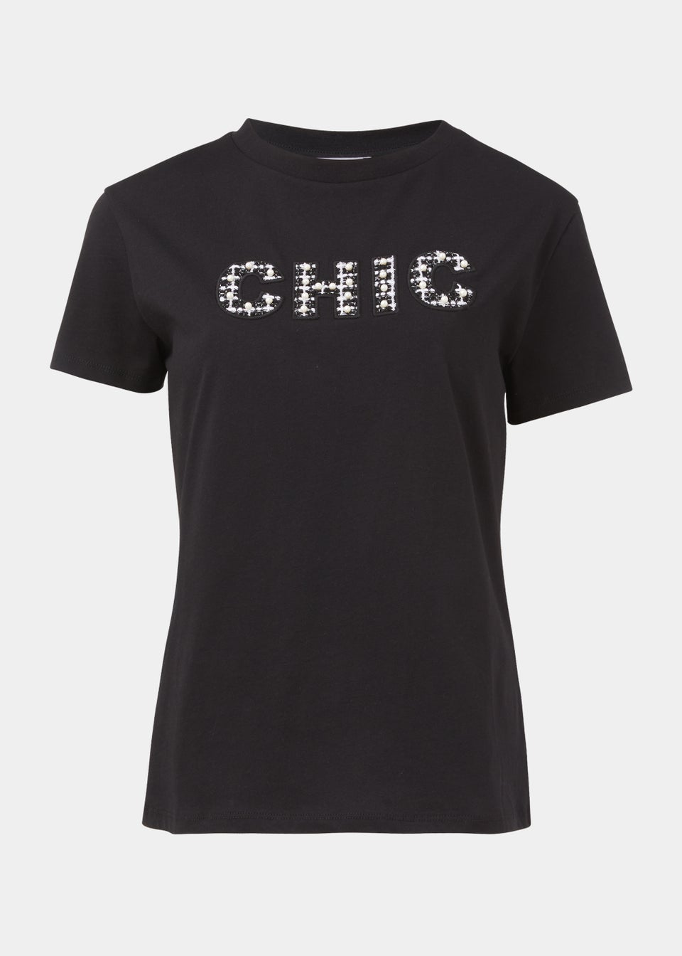 Black Chic Slogan T-Shirt - Matalan