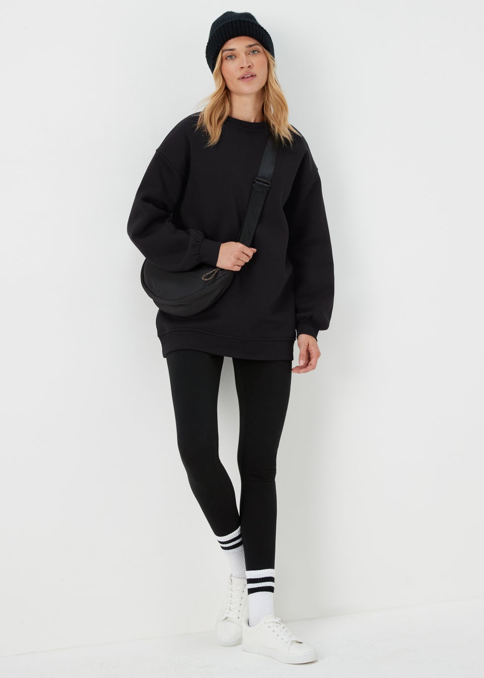 Black Longline Sweatshirt