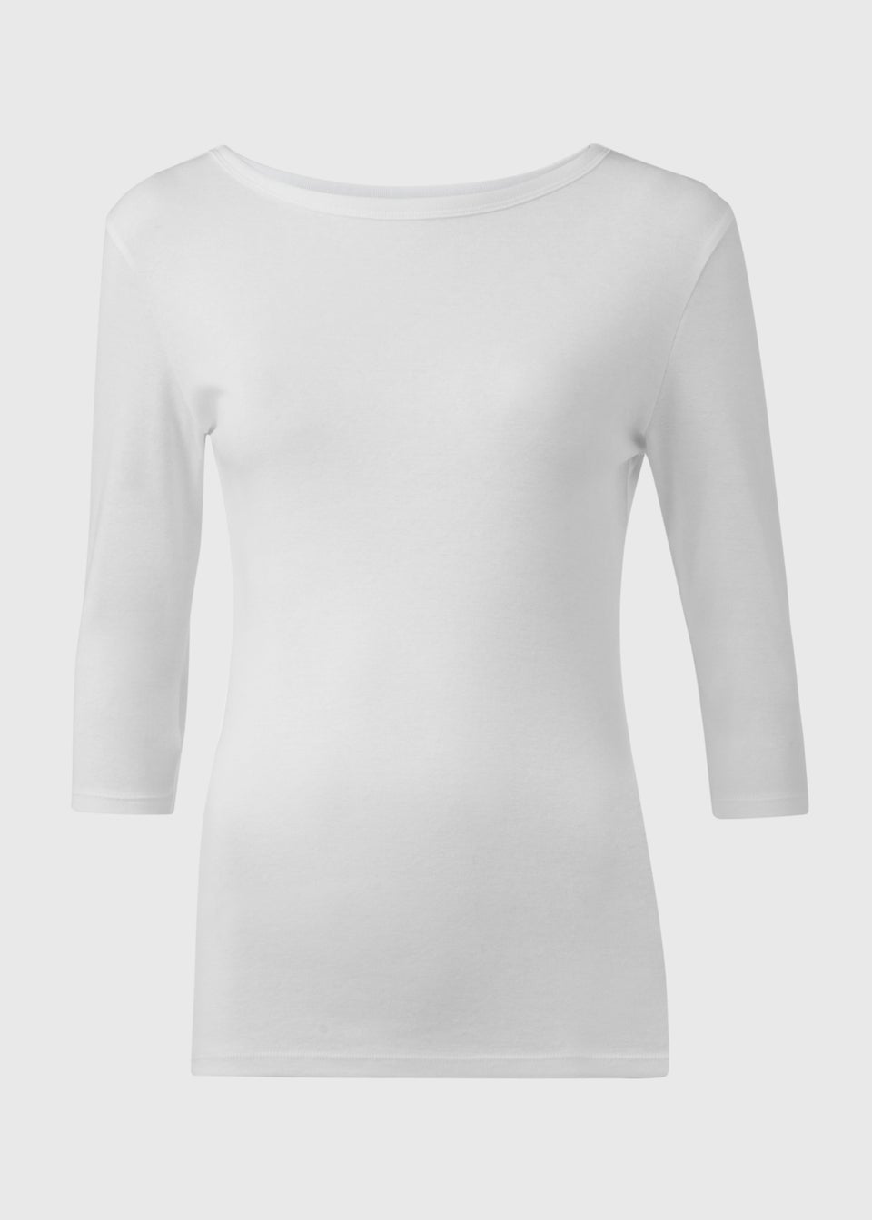 White 3/4 Sleeve Perfect T-Shirt