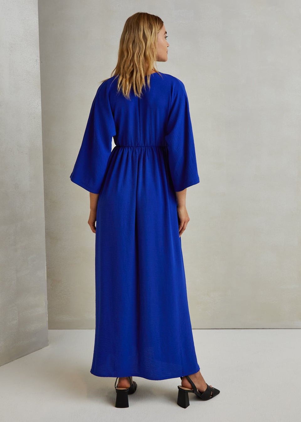 Blue Kimono Sleeve Maxi Dress - Matalan