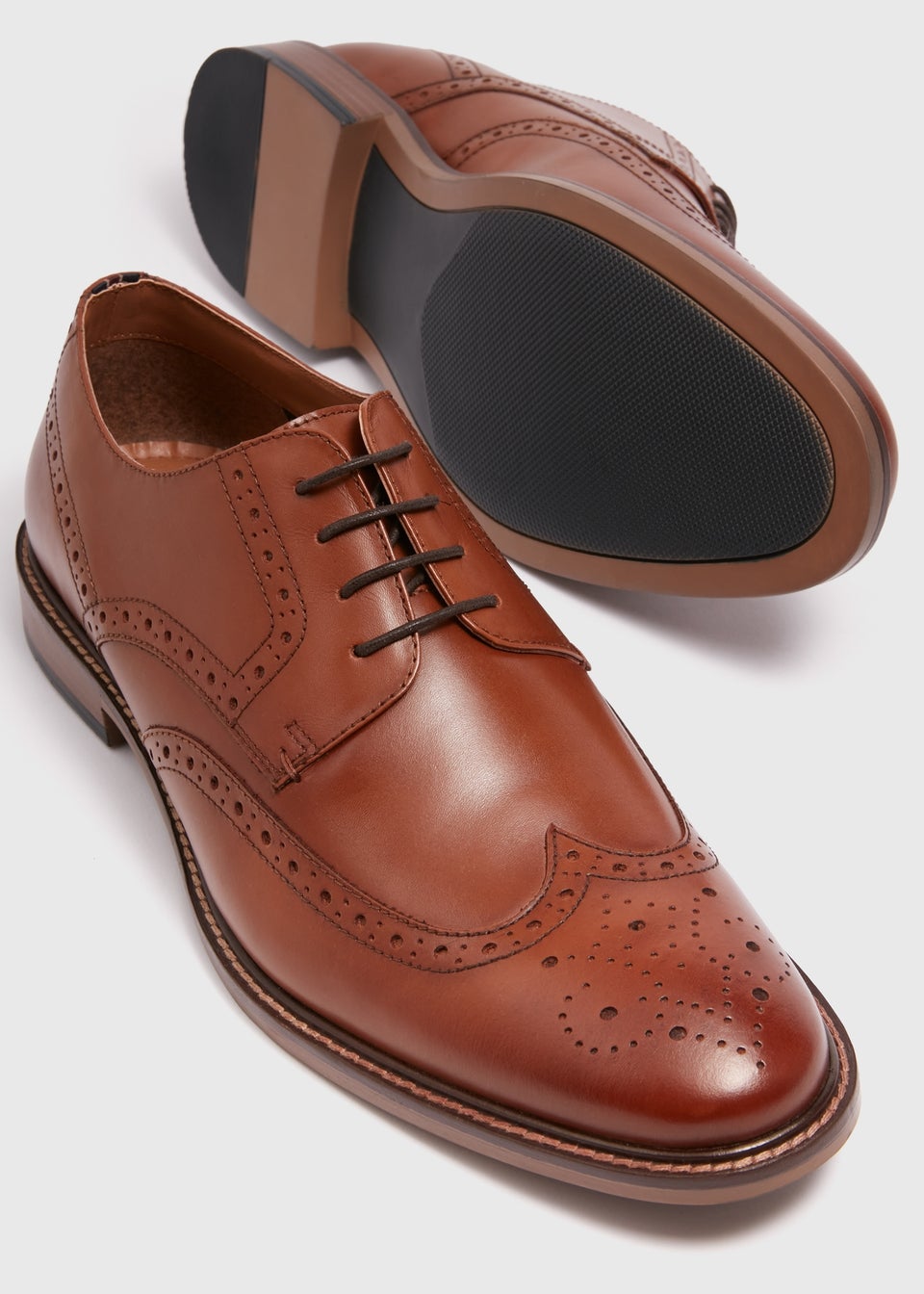 Tan Leather Brogue Shoes