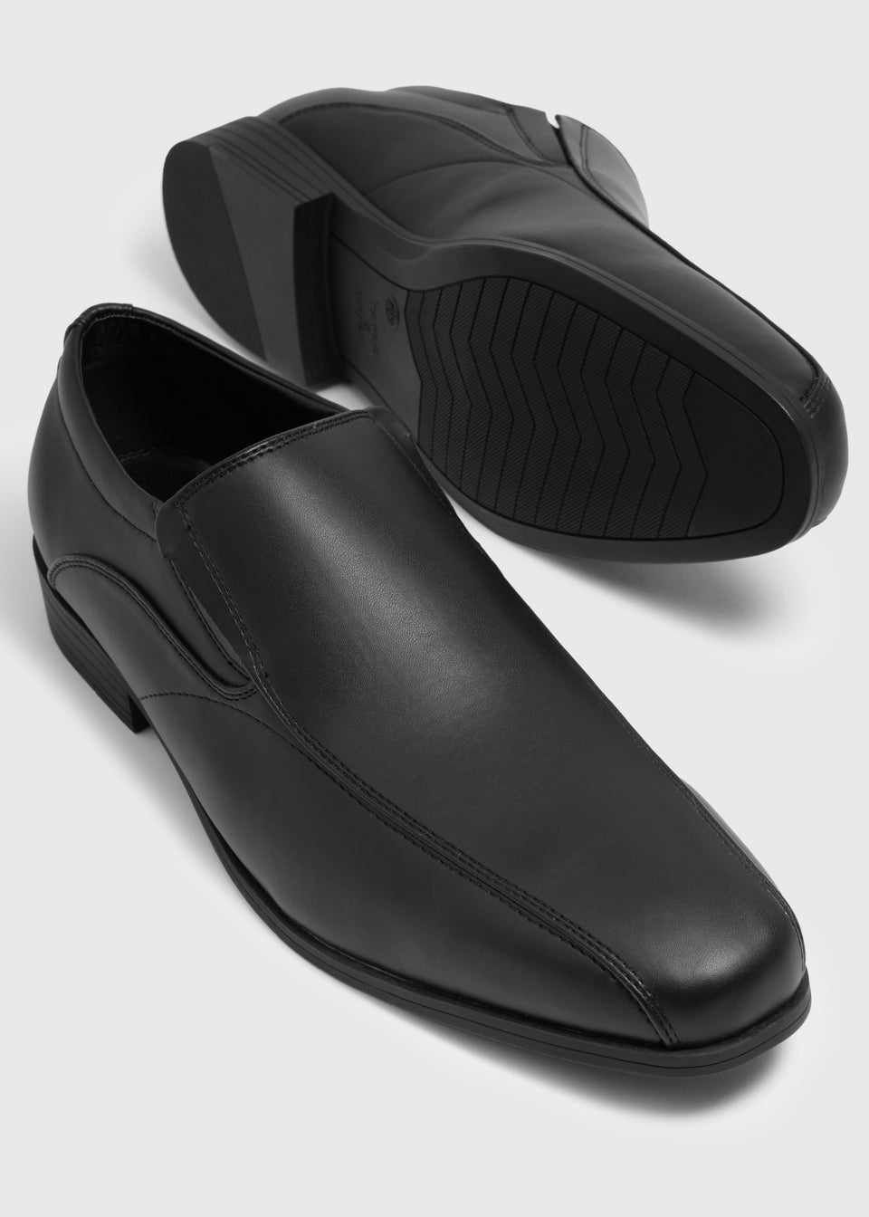 Black Tramline Slip On Shoes