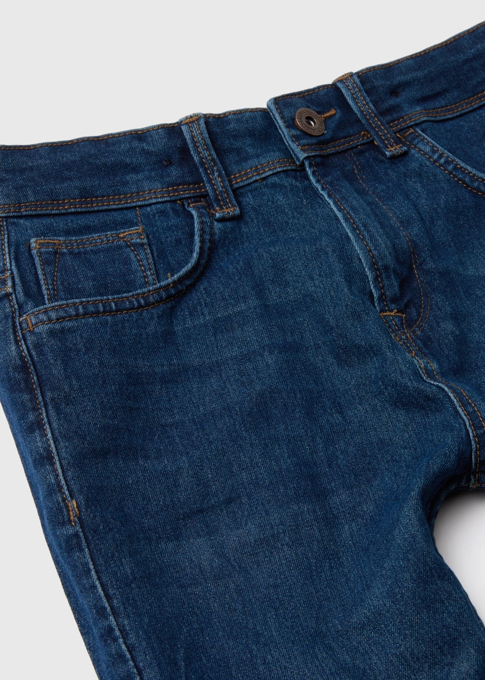 Boys Dark Blue Washed Jeans (7-12yrs)