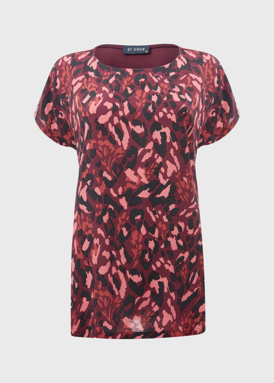 Et Vous Multicoloured Print Jersey Back T-Shirt