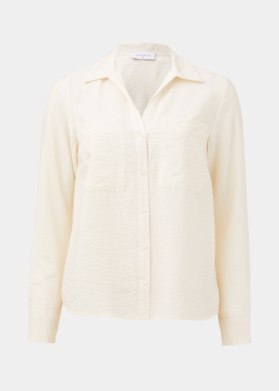 Cream Long Sleeve Utility Shirt
