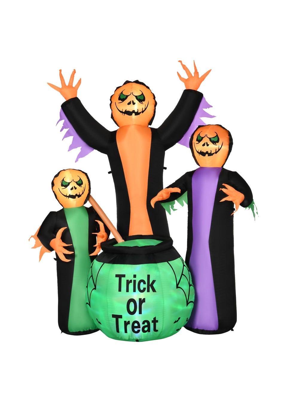 HOMCOM LED Inflatable Three Witch and Magical Potions (185cm x 130cm x 240cm)